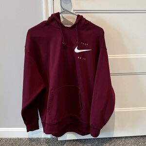 Nike Men's Burgundy Hoodie